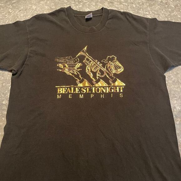 Vintage Other - Vintage Beale St Tonight Memphis Tennessee Shirt XL USA Single Stitch 90s Jazz